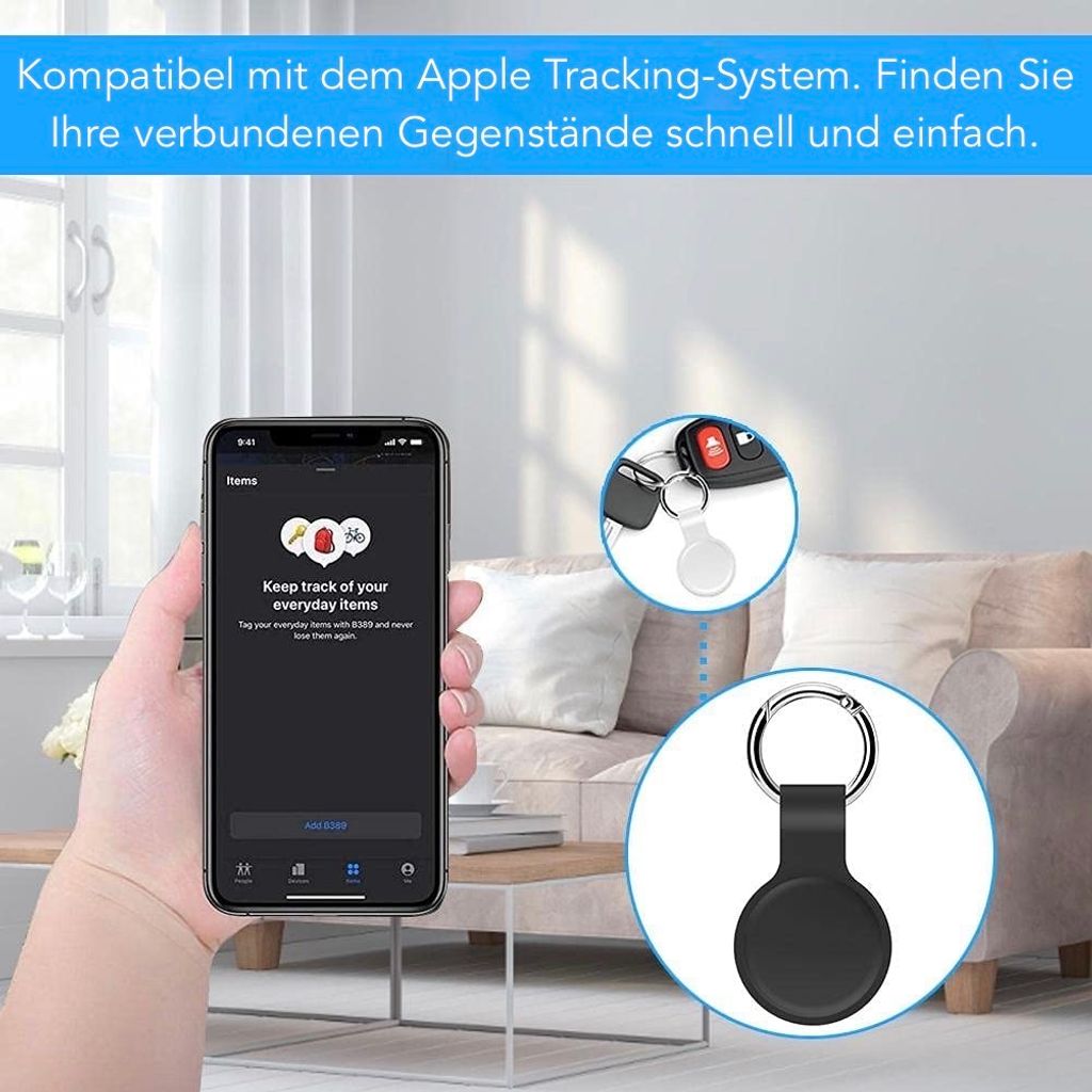 AVANA Hülle für Apple AirTag Schutzhülle Silikon Abdeckung Produktbild 5
