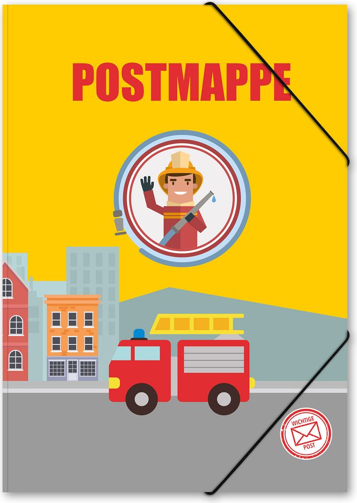 Elastische DIN A4 Map mit elastischer Schließe - Feuerwehr Mappe