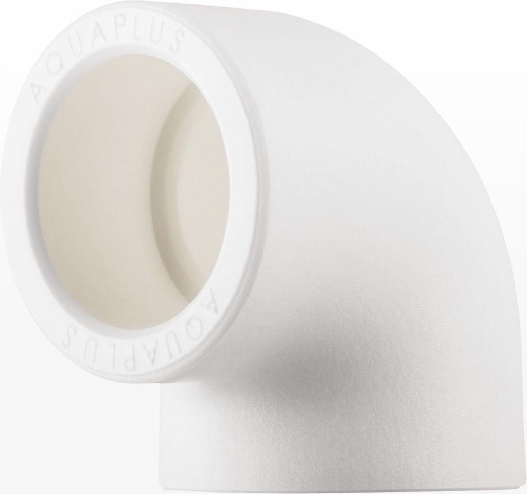 Ø 32mm, PPR Aqua Plus Winkel 90° in Weiß | Wasserrohr, Produktbild 