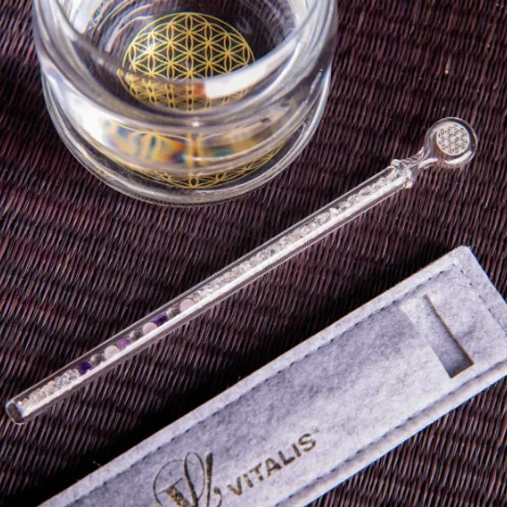 Eau aux pierres précieuses avec barre vitale en cristal pour le bureau - 2