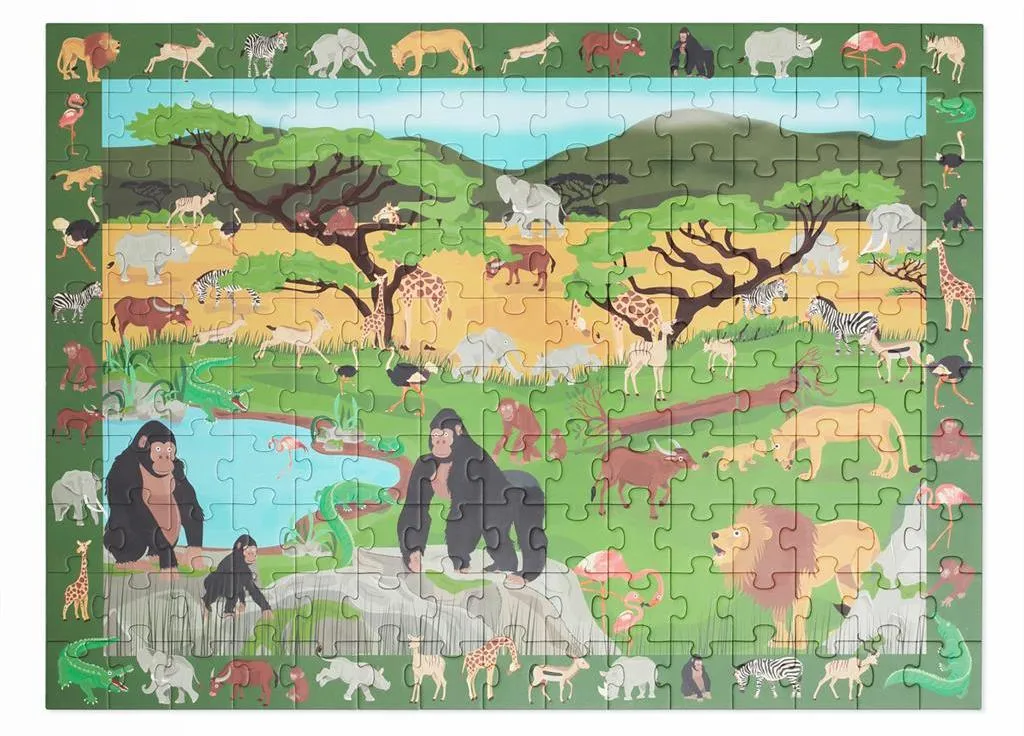 Jeu de Puzzle d'Observation Savannah pour Développer la Concentration