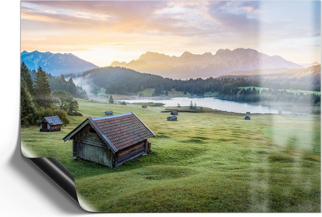 DEQORI Magnetmatte Universal 30x21 cm (A4) 'Morgen am Geroldsee' Magnetfolie Kalender Planer