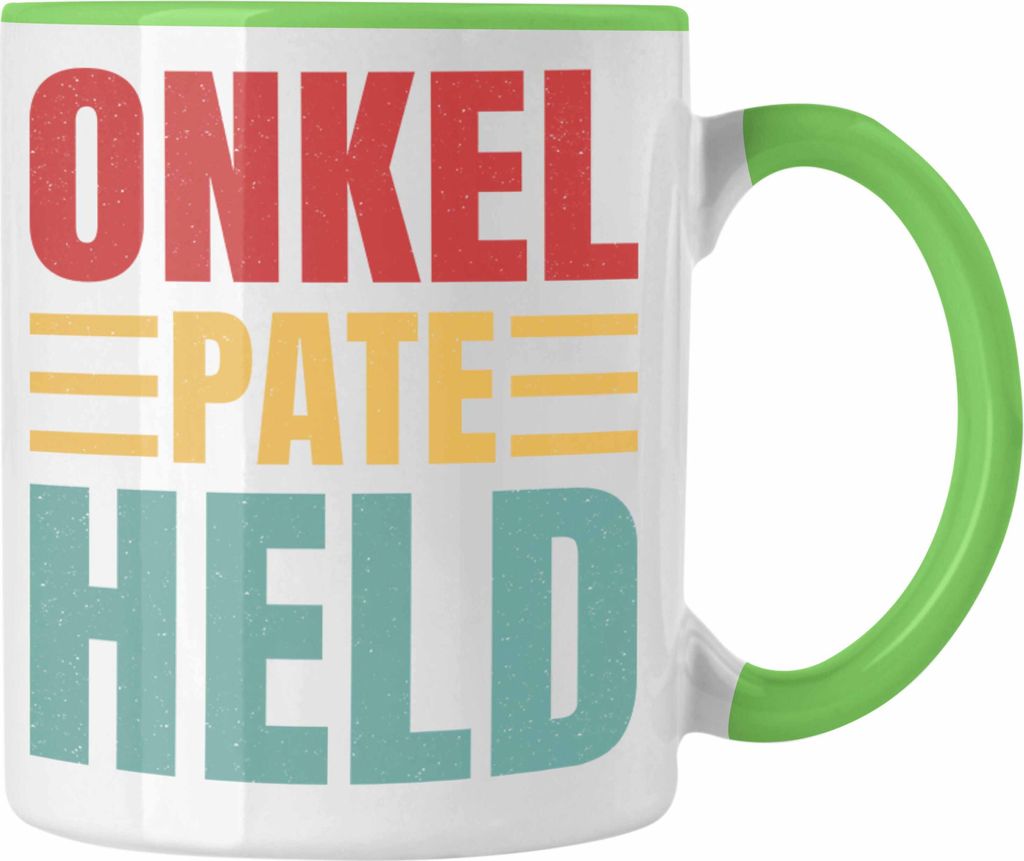 Trendation - Patenonkel Tasse Geschenk Lustiger Spruch Geschenkidee Paten-Onkel (Grün)
