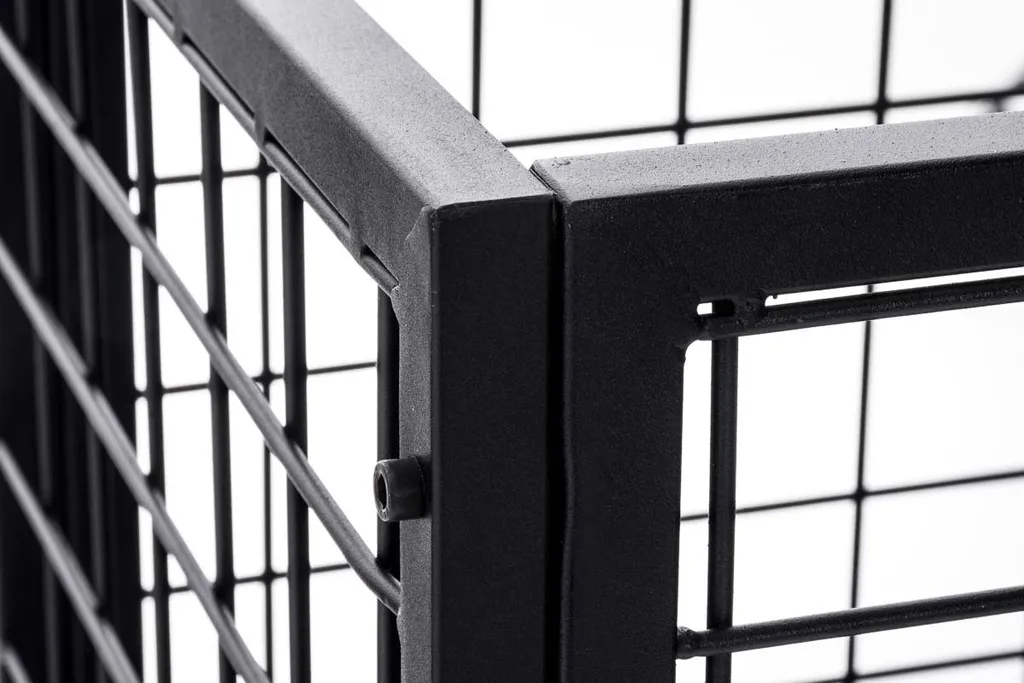 Range-bûches intérieur Forrest noir - Support pour bois de cheminée chic - 7