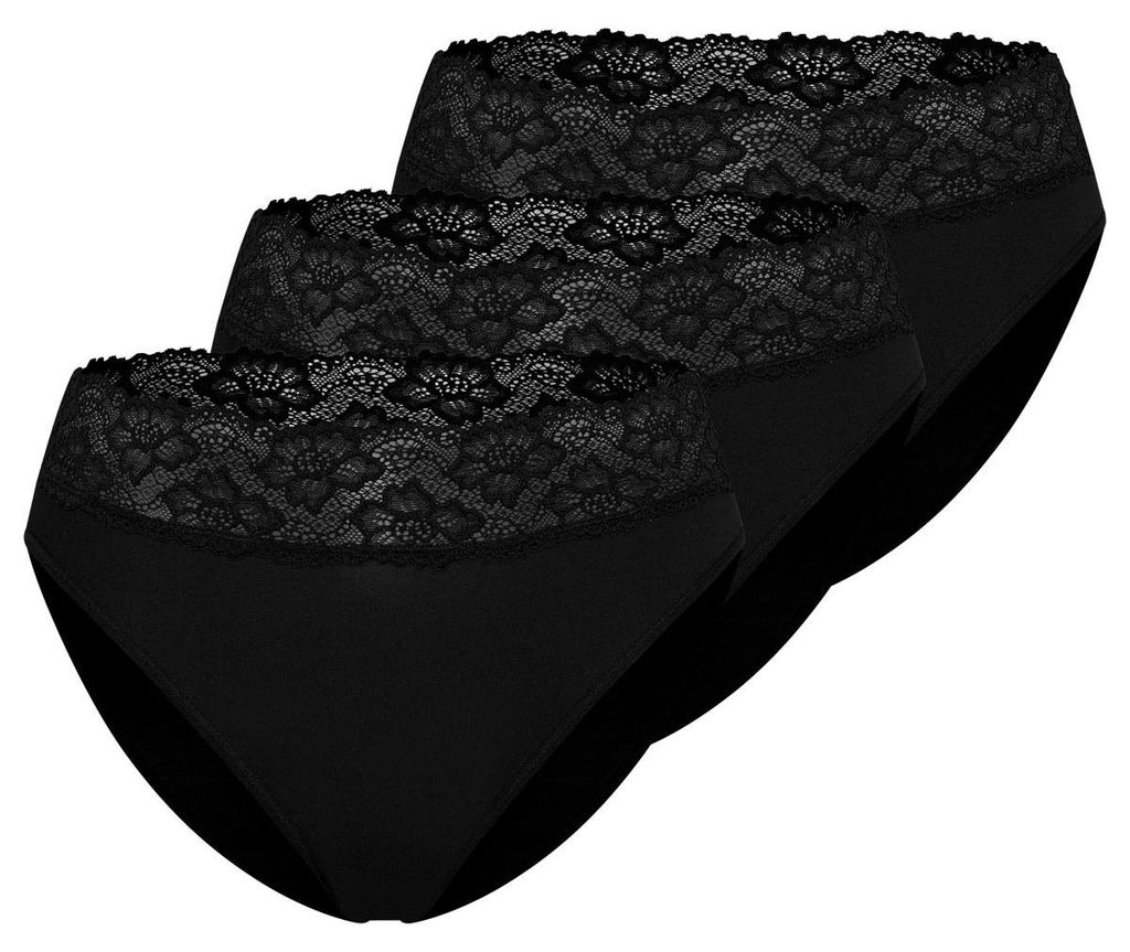 Nina von C. 3er Pack Slipboutique Jazz Pants Mit breitem Spitzenbund, Weiches, atmungsaktives Material, Hüftiger Sitz und Po bedeckend