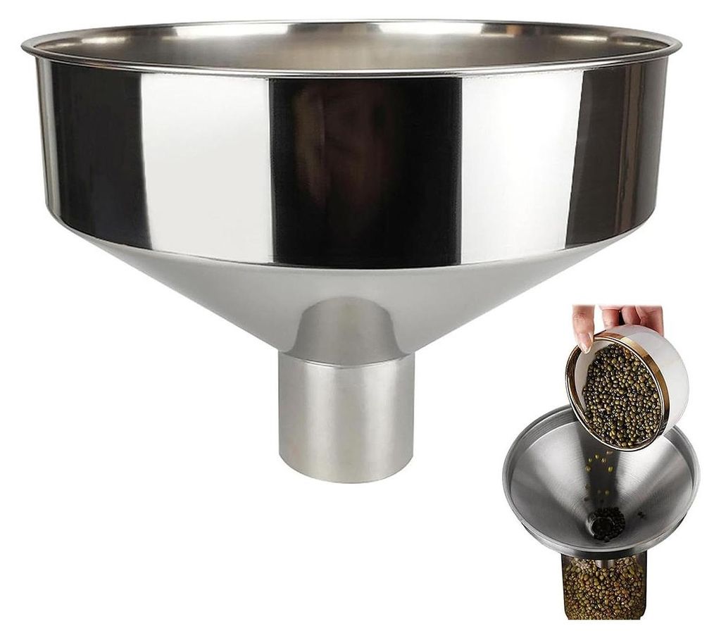 Edelstahl Küchentrichter,Ø16 cm breiter Mund, robuster Produktbild 