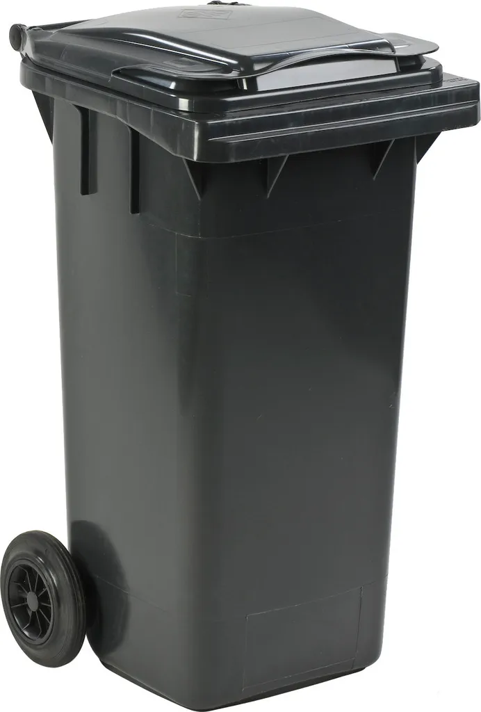 Conteneur à déchets 120L gris pour jardin et garage gain de place