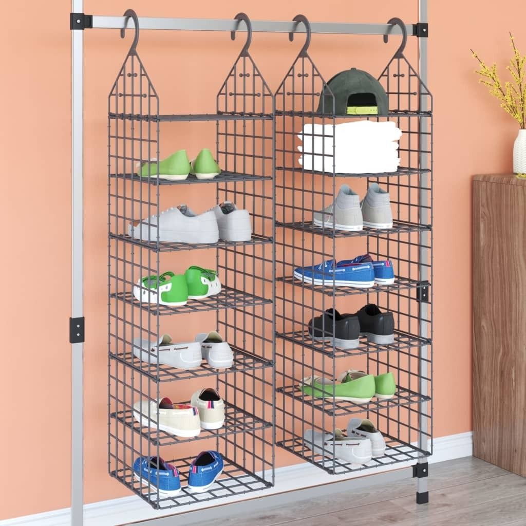 Cloris Designermöbel Hängeregale für Kleiderschränke mit je 7 Fächern 2er Set 2024 Neu