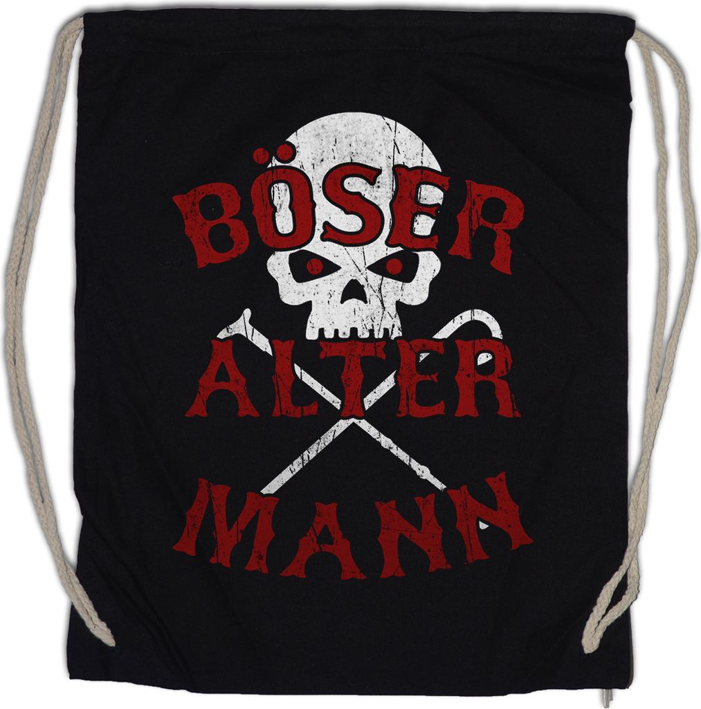 Urban Backwoods Böser Alter Mann, Turnbeutel, Farbe: Schwarz