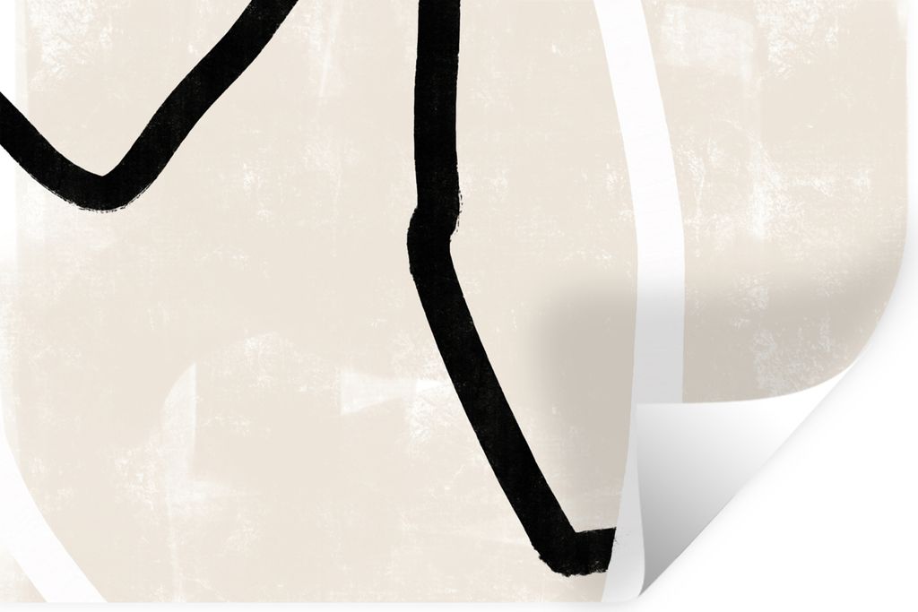 MuchoWow Wandtattoo Wandsticker Wandaufkleber Rosa - Minimalismus - Design 120x80 cm Selbstklebend und Repositionierbar - Selbstklebend - Fototap...