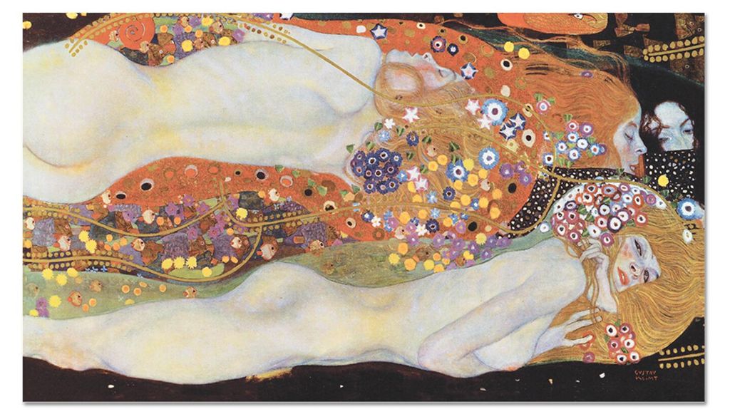 Giallobus - Wasserschlangen - Gustav Klimt - 100L x 60B cm - Bild - Acrylglas