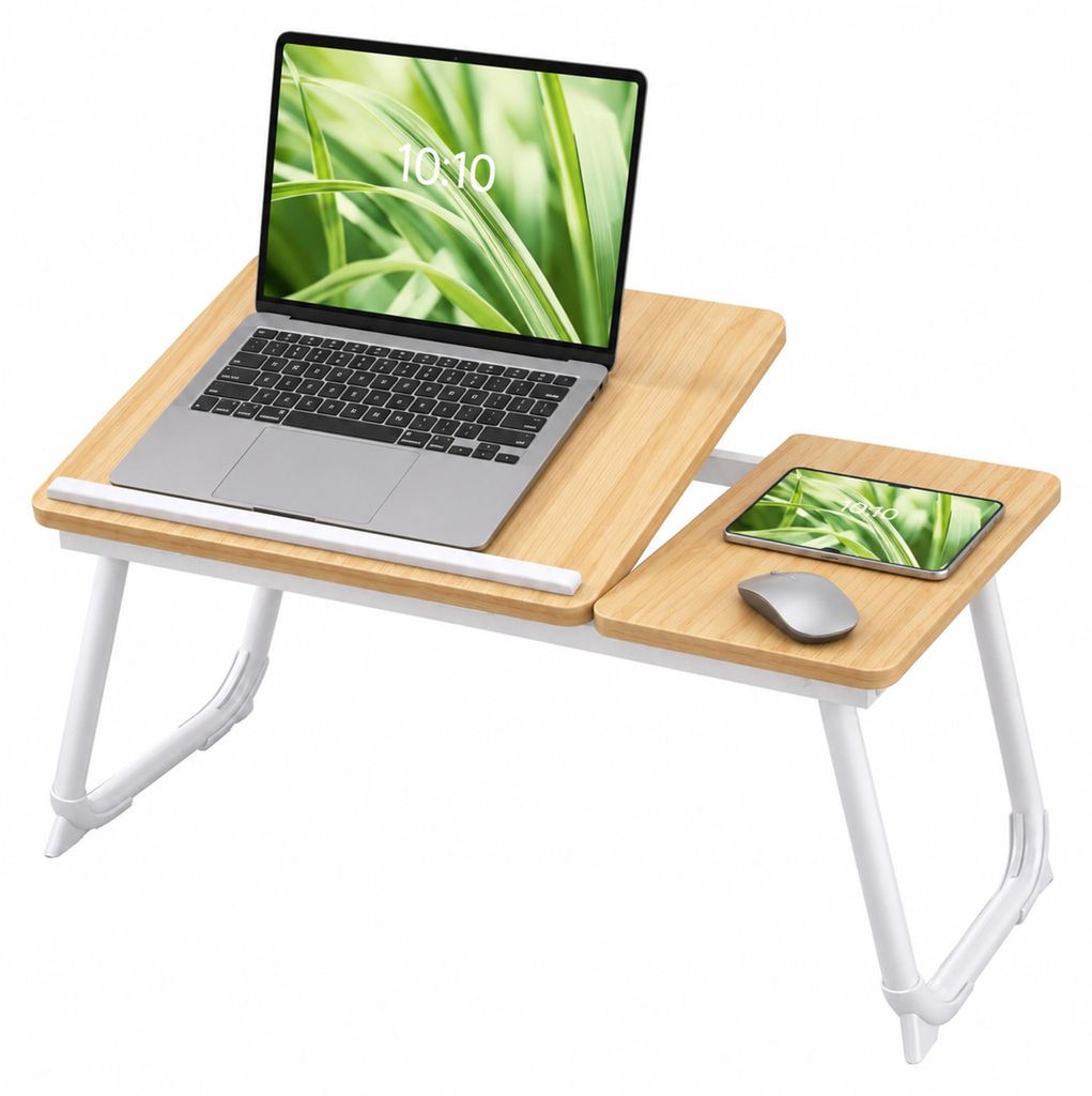 Tavolino pieghevole Relaxdays per laptop, da usare a letto Immagine del prodotto  Immagine generata dall'IA