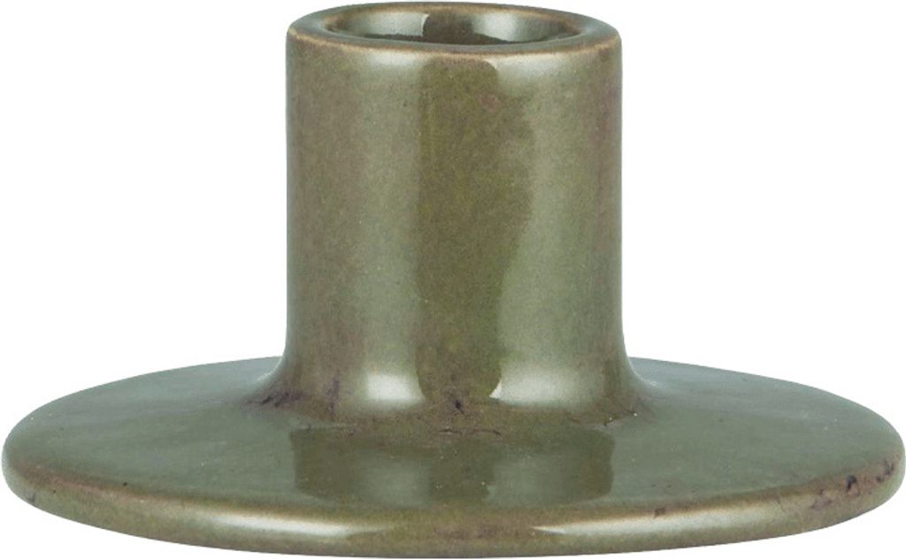 Kerzenhalter für Stabkerzen, Olive, H46/Ø90 mm, Ib Laursen
