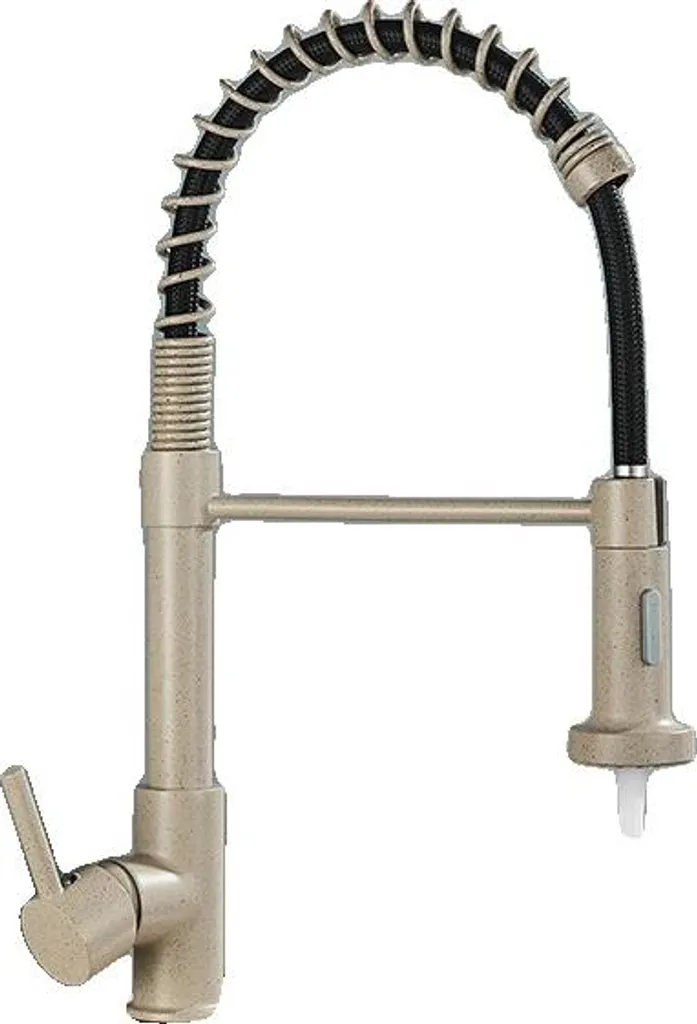 Rubinetto da Cucina Beige Puntinato Monocomando - Bocca Estraibile Top