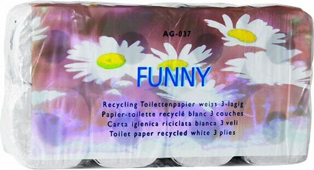 56x Toilettenpapier 3lagig 250 Blatt recycling geprägt griffig weiß