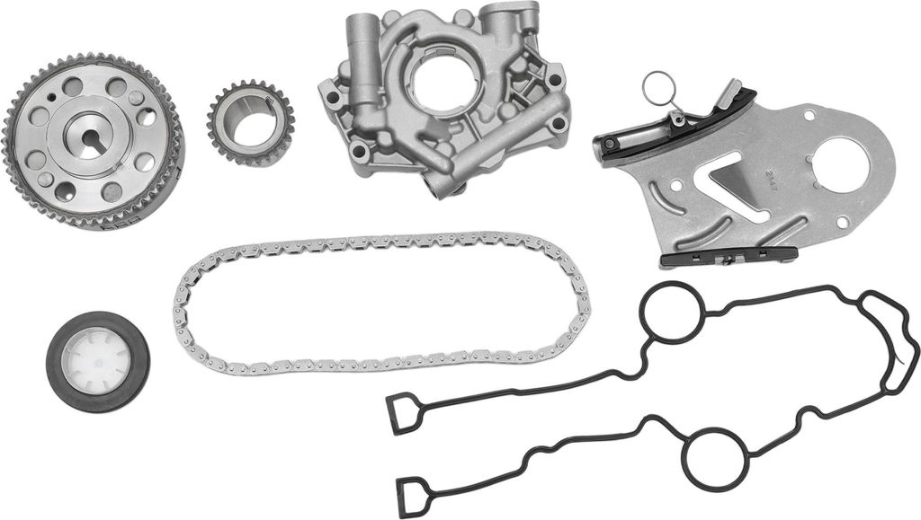 Steuerketten-Satz Für Chrysler 5.7l V8 Hemi Mds Motor Langlebige Dichtung Ölpumpe Spanner Schiene Kettenrad Metall Gummi 1 Satz