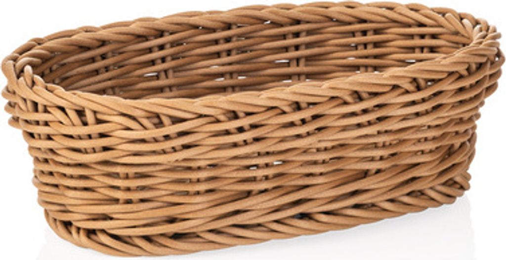20x Tischkorb Korb beige Gastro 19 x 12 x 6 cm, Polypropylen