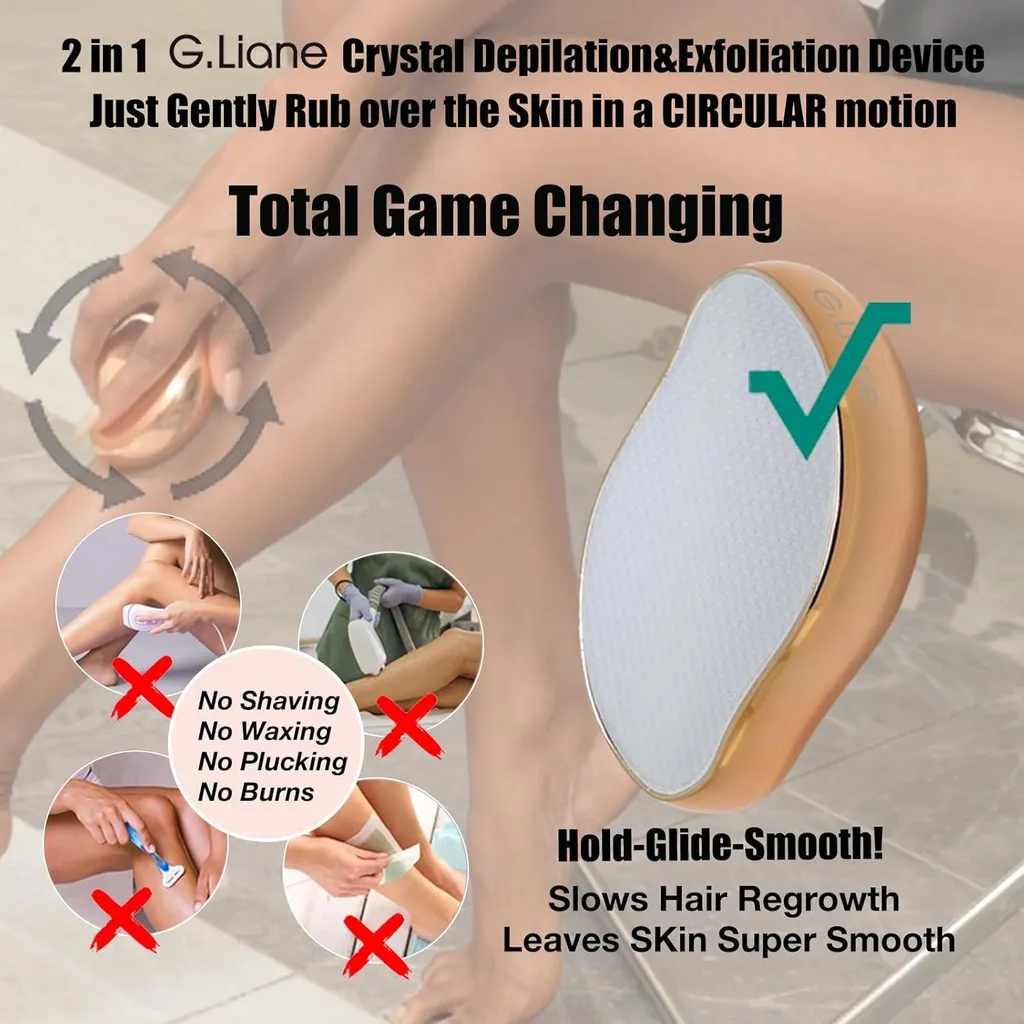 Crystal Hair Eraser Portatile: Depilazione Rapida per Gambe e Braccia - 4