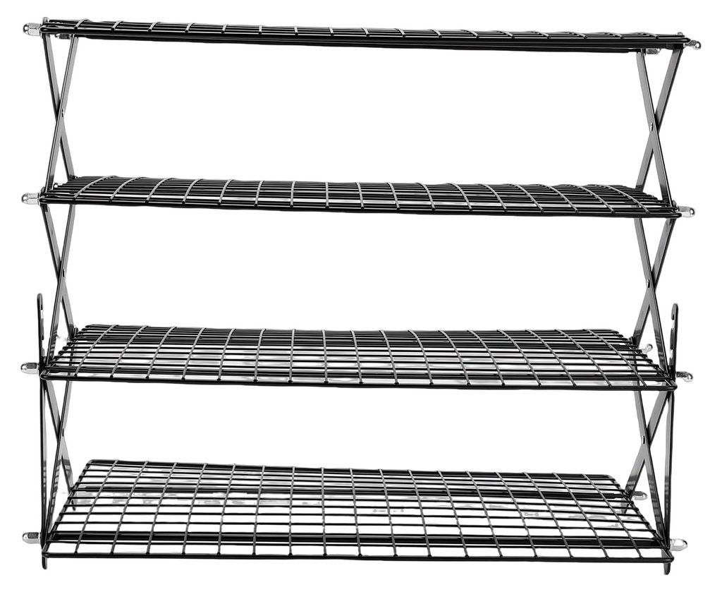 4-stufiges, robustes, klappbares Kühlregal aus Eisen zur effizienten Organisation von n, 43 x 25 cm