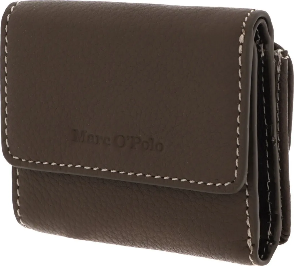 Marc O'Polo Jean Combi Wallet : Grand portefeuille en cuir marron