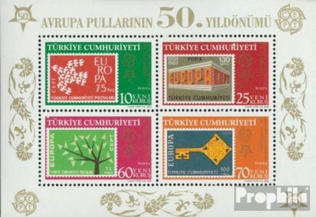 Briefmarken Türkei 2005 Mi Block59 (kompl.Ausg.) postfrisch 50 Jahre Europamarken