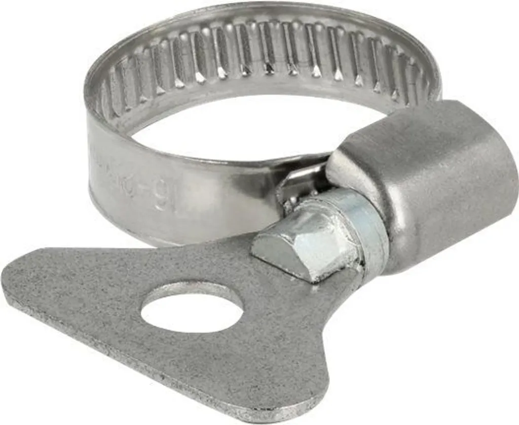 Collier de Serrage à Papillon en Acier 16-25mm pour Tuyaux - 10 Unités