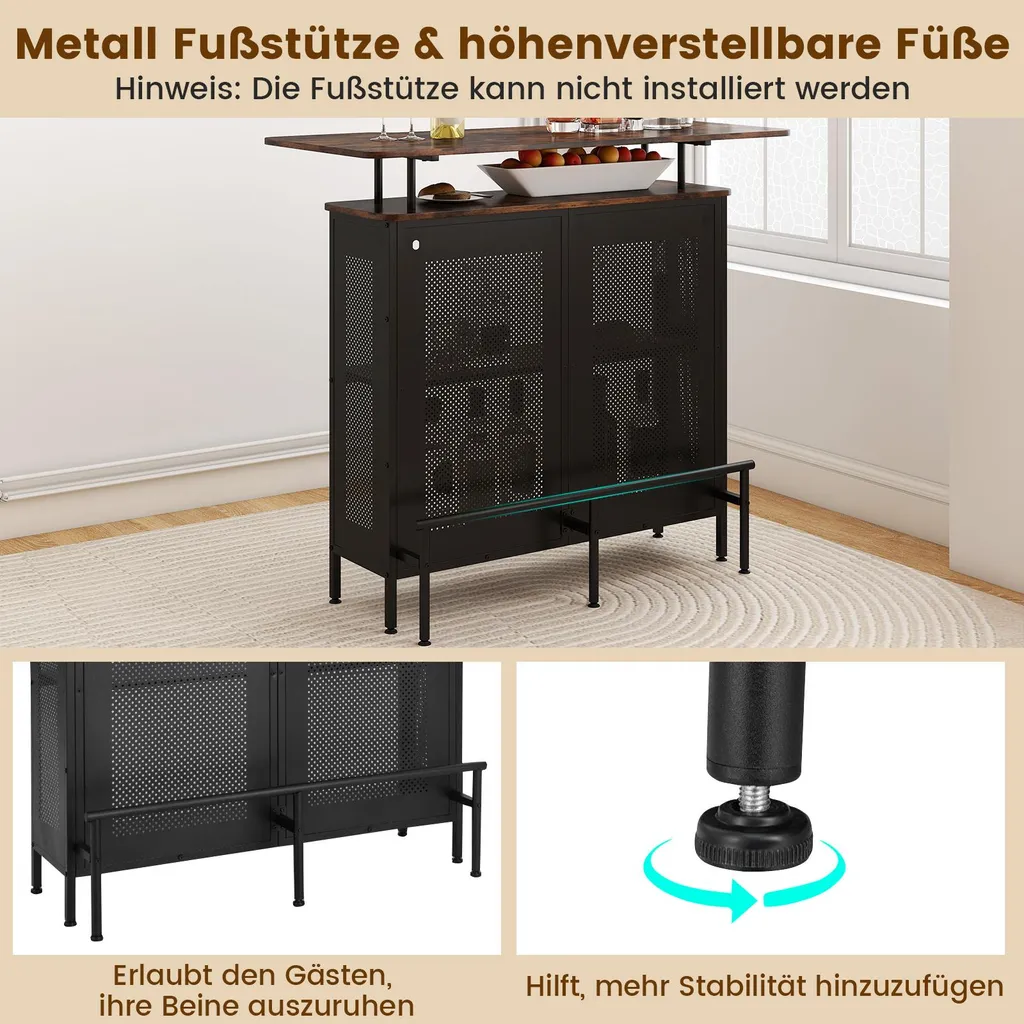 Table de bar stable pour sol irrégulier - Solution gain de place cuisine - 7