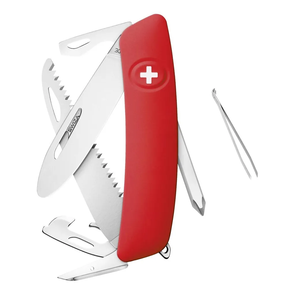 Couteau de poche pour enfant SWIZA J06 R rouge avec scie de camping