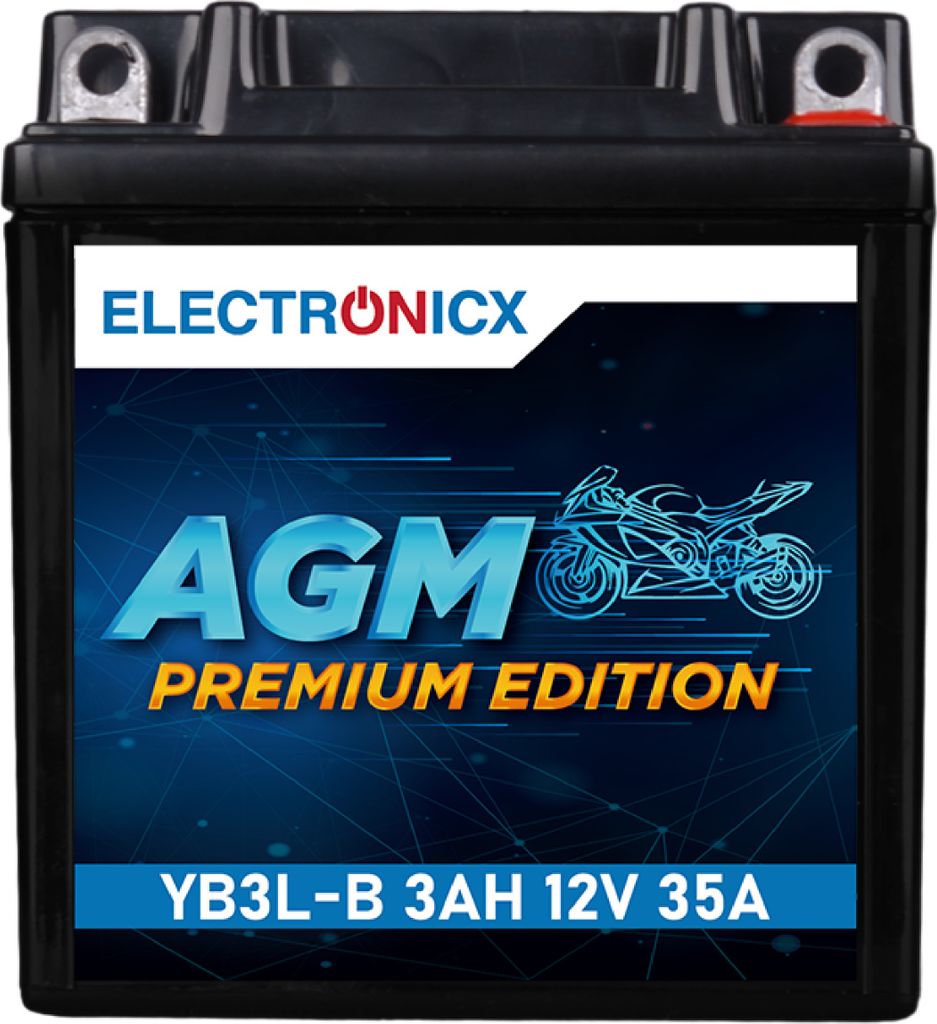 Akumulator AGM 12V, 3Ah do motocykli, model YB3L-B ▶ Zdjęcie produktu 