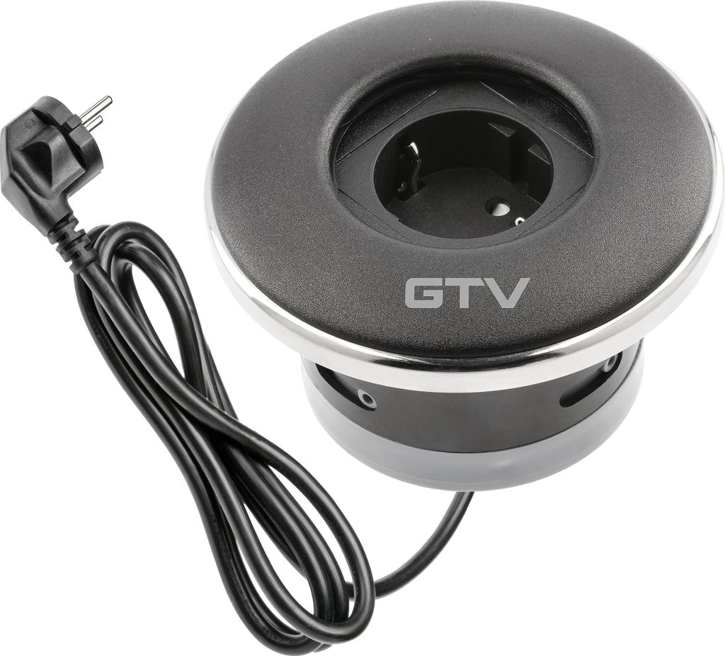 GTV - Prise électrique encastrable SHUTTER, prise Image du produit 