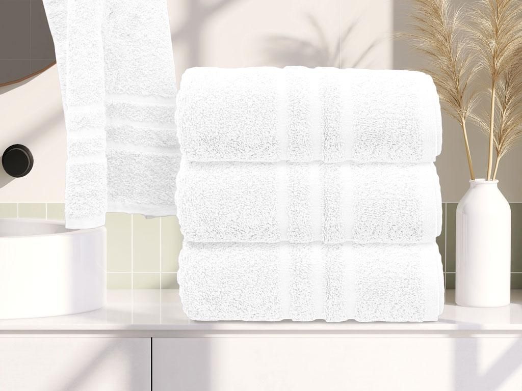 Asciugamano classico 50 x 100 cm bianco, 100% cotone Immagine del prodotto 
