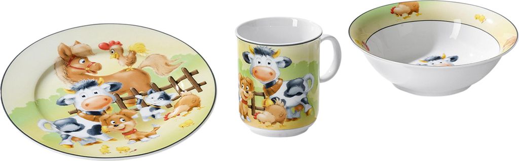 RITZENHOFF & BREKER Kindergeschirr "Hoftiere" 3-teilig Immagine del prodotto 