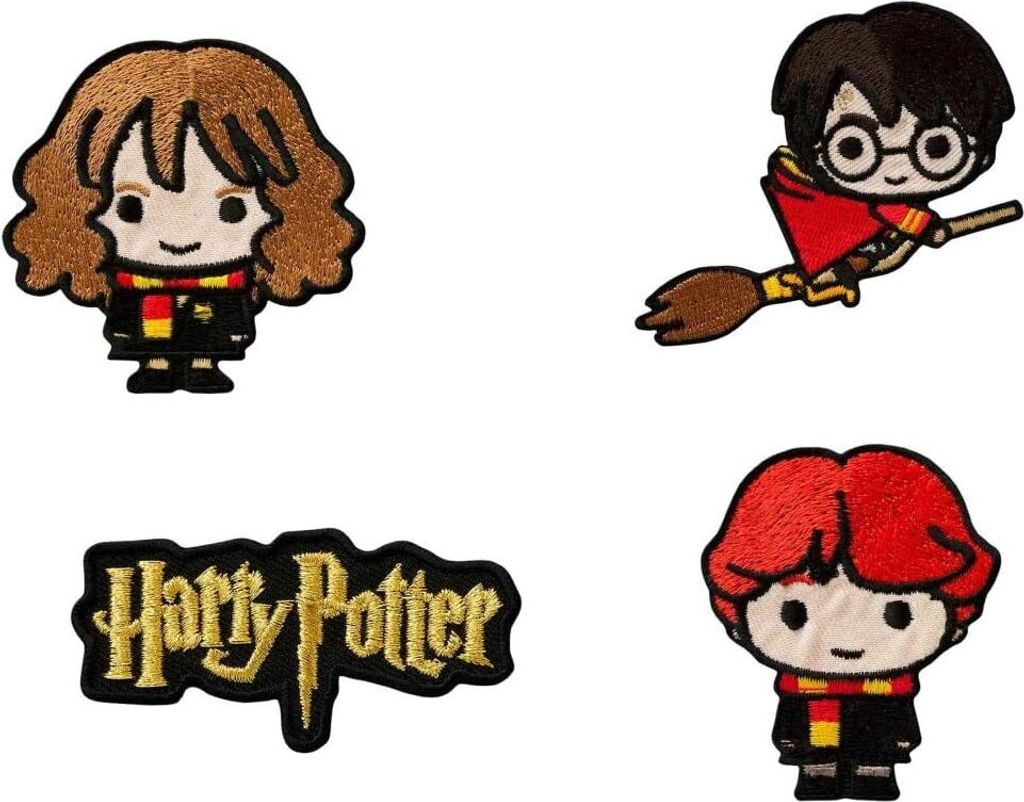 Harry Potter © Set 4 ks Logo, Ron, Hermiona - nášivky, Obrázek produktu 