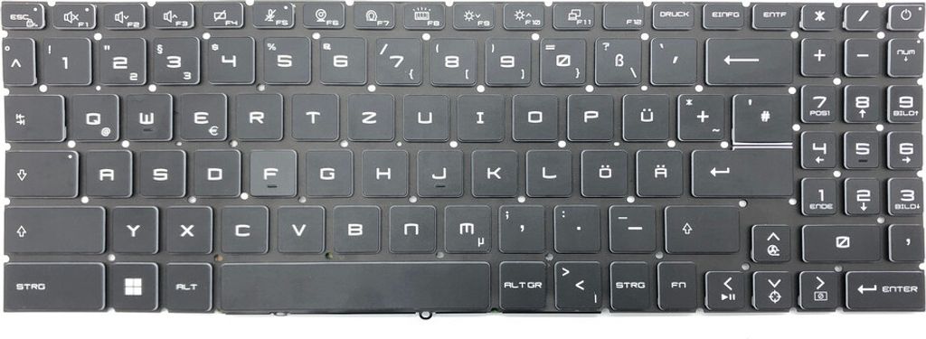 DEUTSCHE - Tastatur Keyboard Weiß Beleuchtung kompatibel für MSI GF66 Katana 12UGS-261