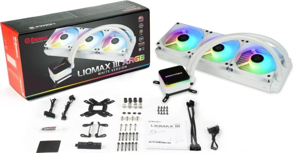Kit Watercooling AIO Enermax Liqmax III 360 ARGB Blanc pour PC Gaming - 12