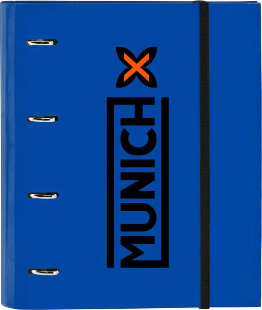 Raccoglitore Scuola Munich Submarine Blu Elettrico 4 Anelli 3.5cm