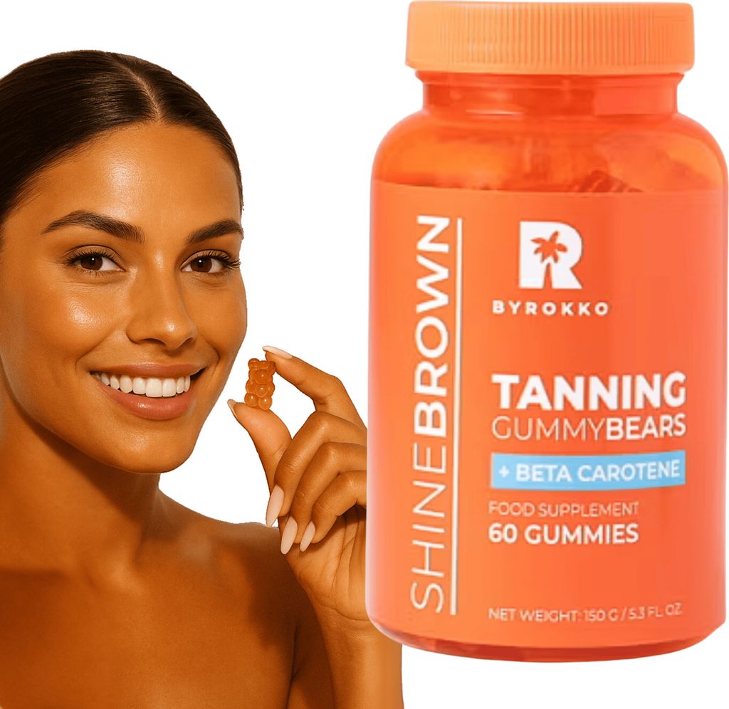 Byrokko Shine Brown Beta‑Carotin Gummibärchen für Bräunung Produktbild 