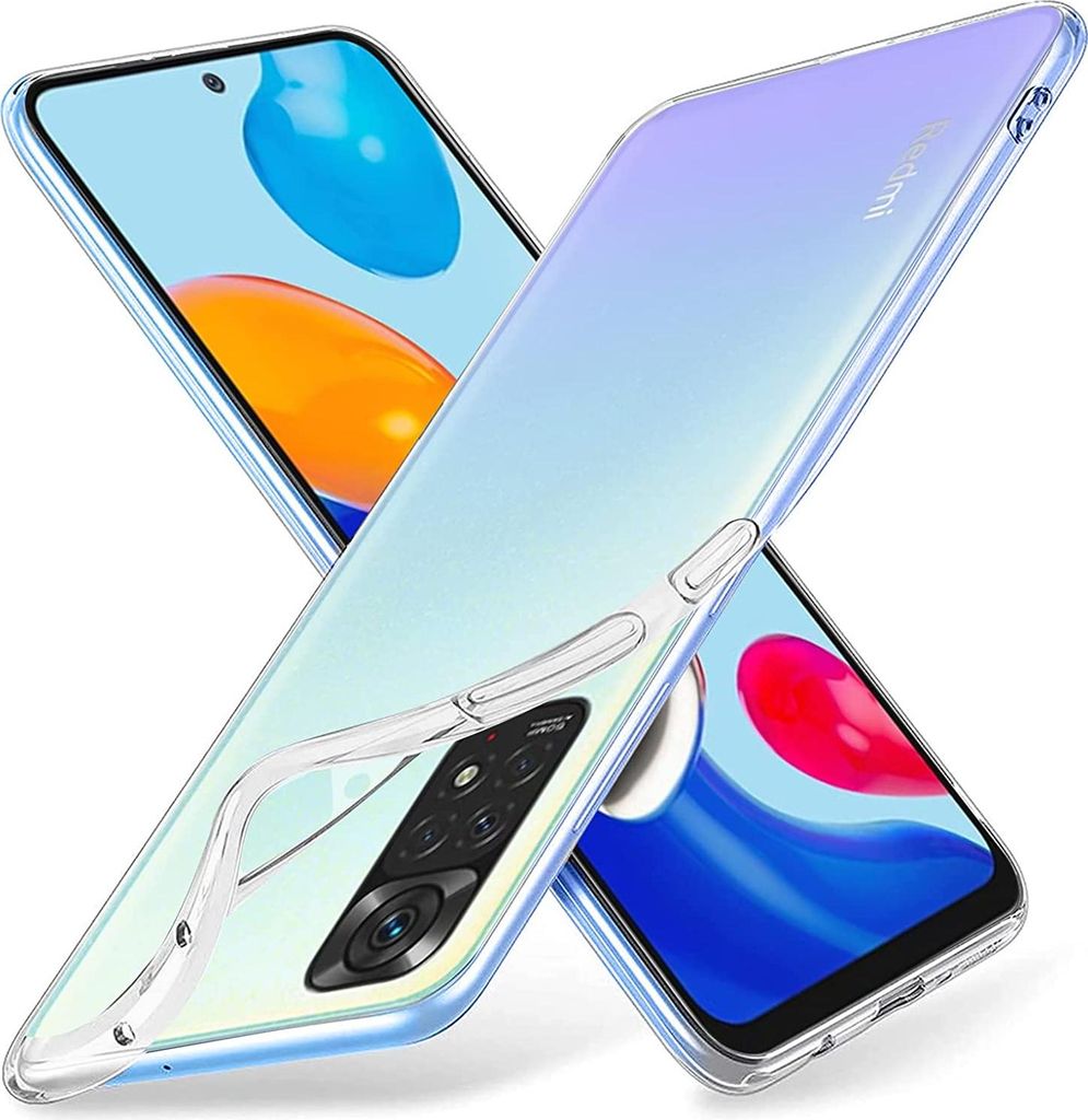 Hülle für Xiaomi Redmi Note 11 / Redmi Note 11S - Transparent Handyhülle Kratzfest Schutzhülle Ultra Dünn Phonillico