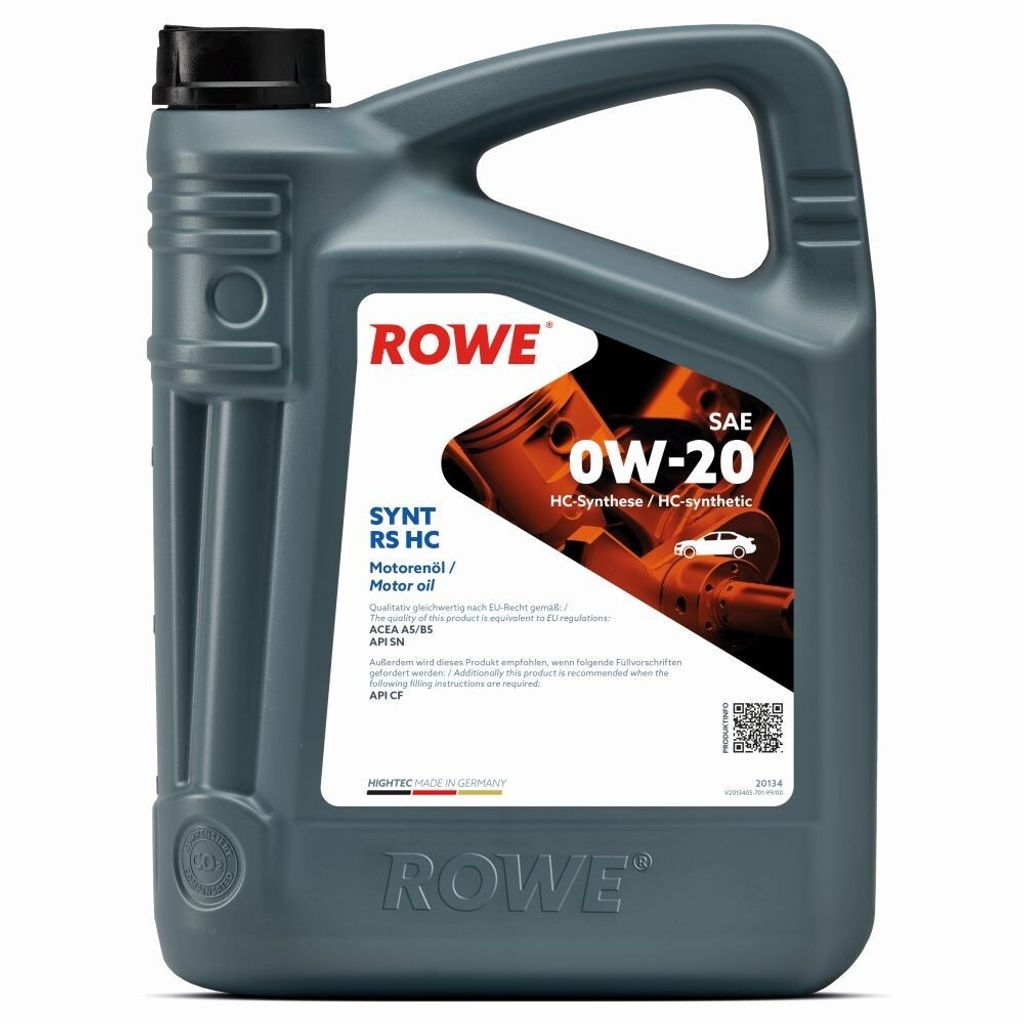 Rowe Hightec Synt RS HC SAE 0W-20 Motoröl, 5l