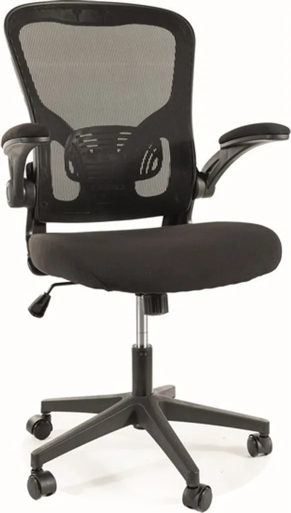 Chaise pivotante DALAL noir idéale pour télétravail et bureau à domicile