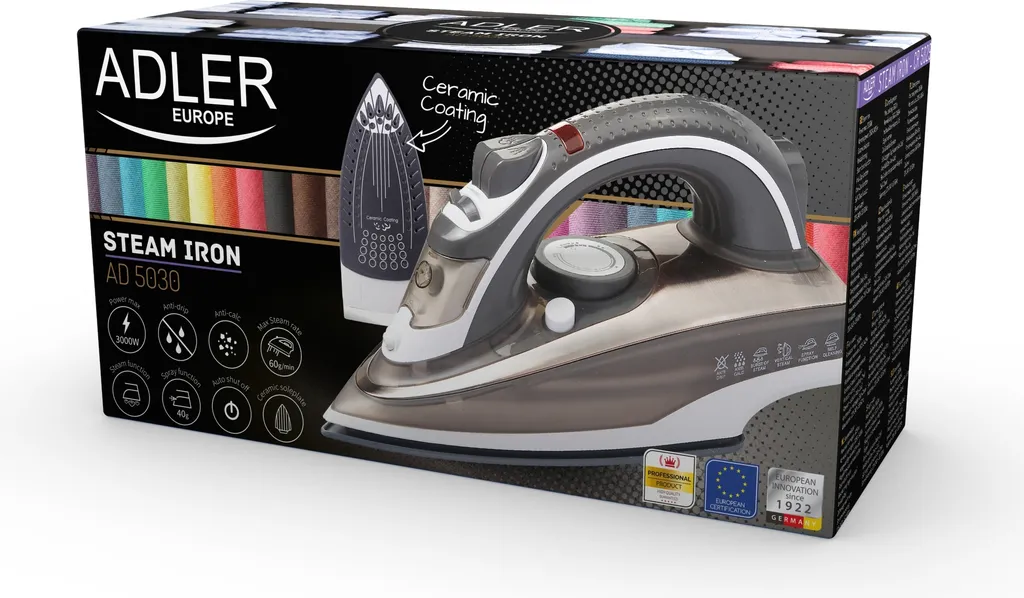 Fer à repasser vapeur Adler AD 5030 idéal pour lisser tout votre linge