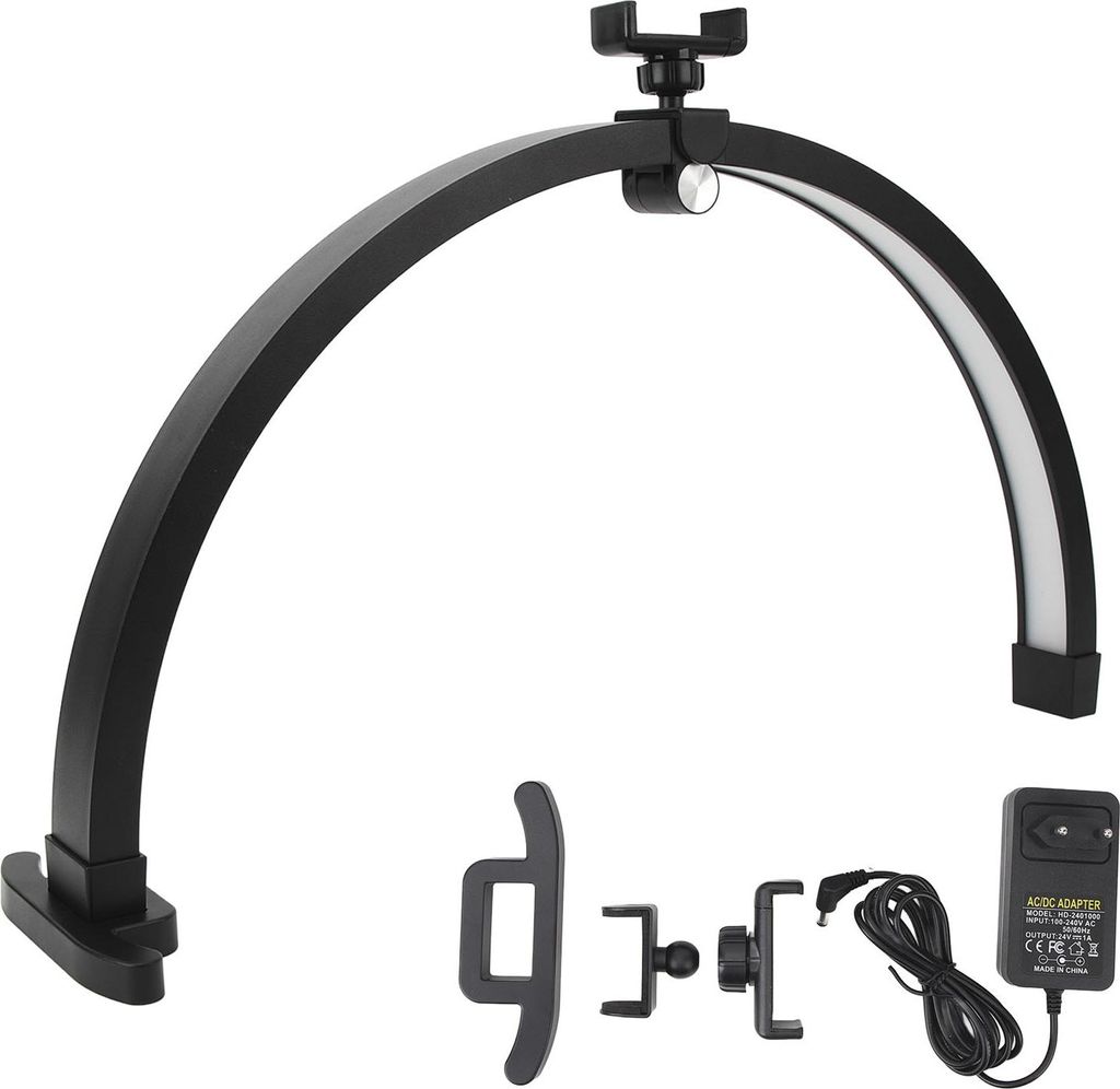 22 -Zoll -Halbmondnagelschisch -Lampe -Touch -Taste Füllung Leichte Faltbare 20W -Desktop -Tisch mit Telefonclip