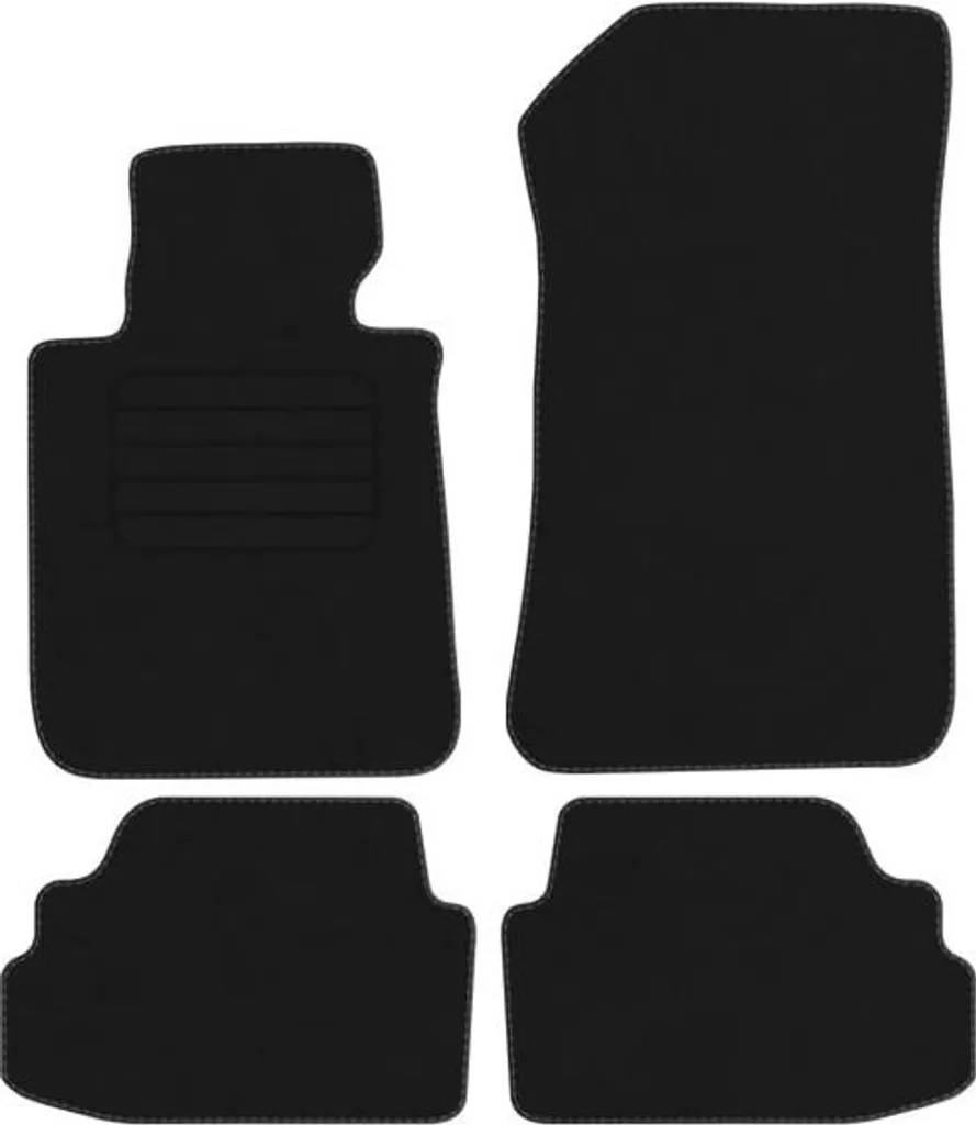BLM]BM068 Nero - Set Di Tappetini In Velluto Adatti Per BMW Serie 1 E81 3 Porte 2007 2011 Finiture Nere 87423455