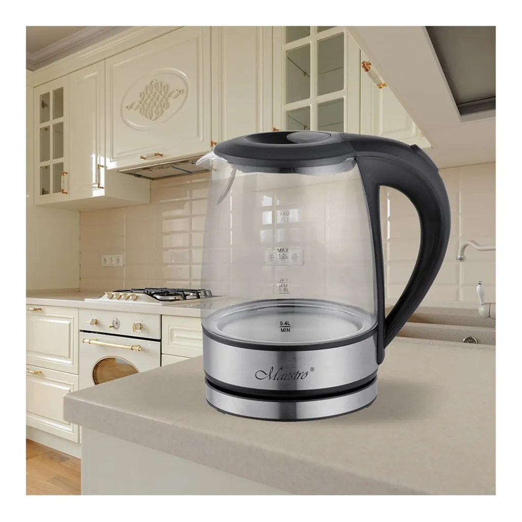 Bouilloire Maestro MR062 en verre borosilicate 1,2 L Chauffe Rapide - 2