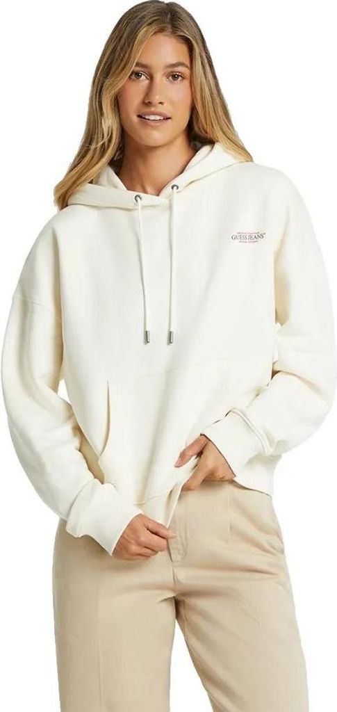 Guess Jeans American Trad Kapuzenpullover Weiß L Damen Weiß L
