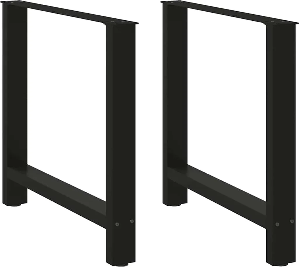 SYFAX™ Coppia Gambe Tavolo Design Black Steel 70x72-73 cm