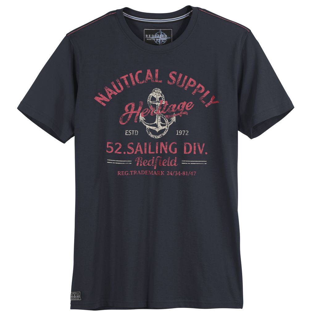 Redfield Übergrößen T-Shirt navy Nautical Supply