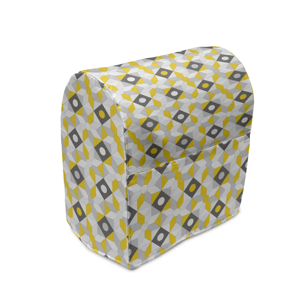 Copri Frullatore Impermeabile ABAKUHAUS 36x39x24cm Grigio e Giallo