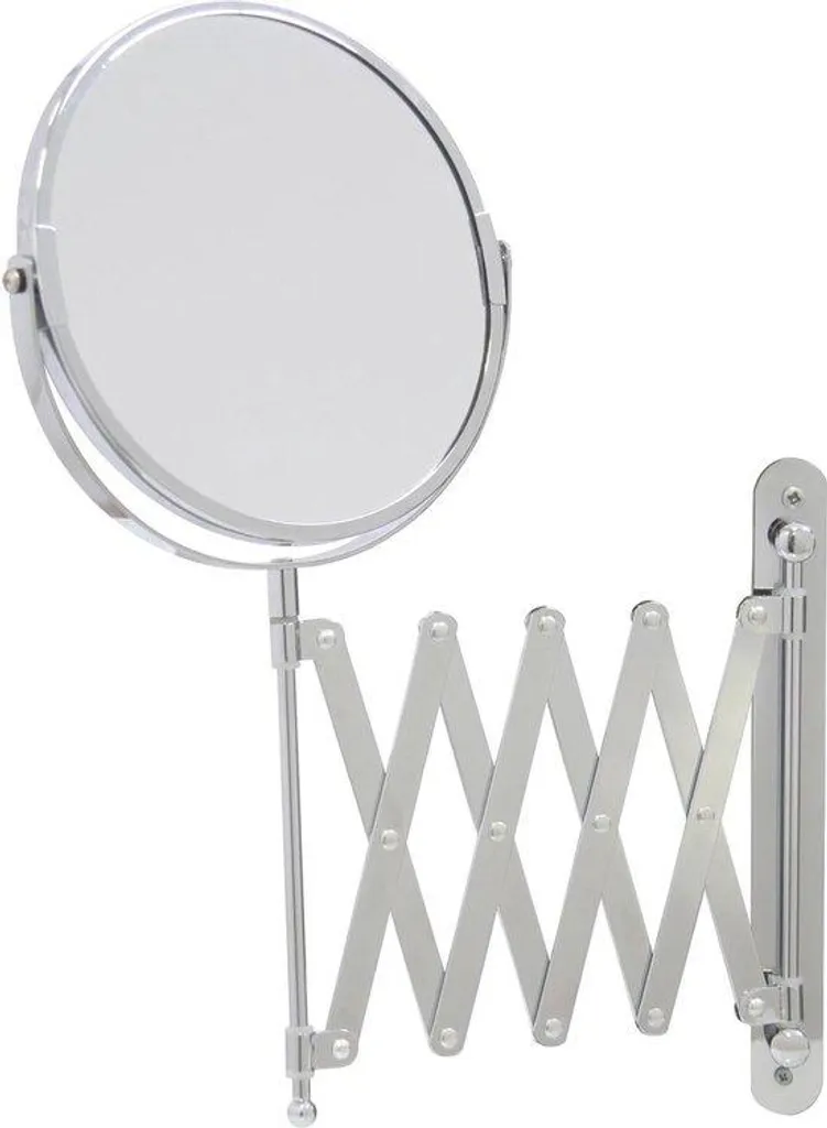 Miroir mural pivotant double face 1x/3x en acier chromé 20cm série 2024