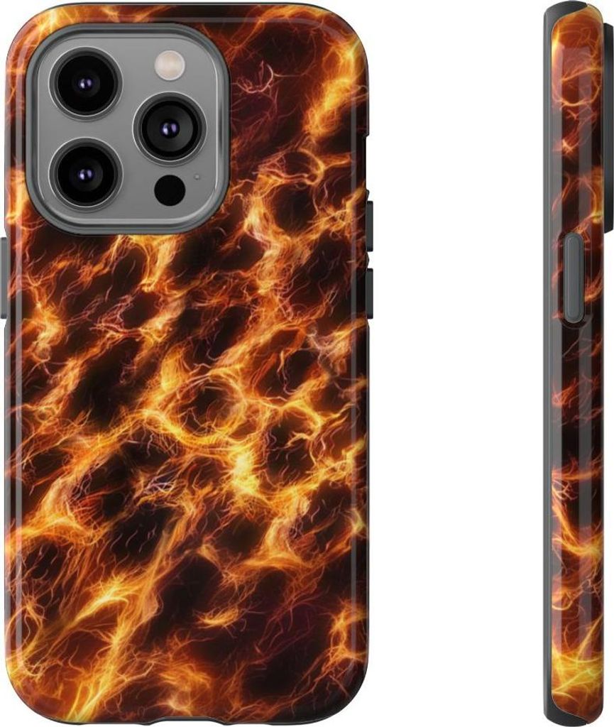 Leuchtende Feuerfaser-Optik – Hülle Kompatibel mit iPhone 14 Pro